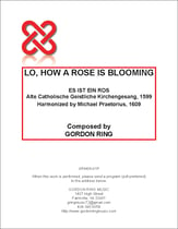 LO, HOW A ROSE IS BLOOMING SATB choral sheet music cover